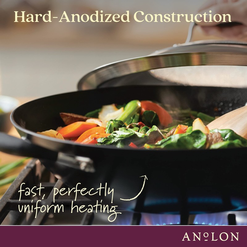 Anolon Advanced Home Hard-Anodized Nonstick Open Stock Cookware- Woks (14-Inch