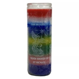 Veladora San Miguel 7 Espadas - Saint Michael  Prayer and Religious Candle