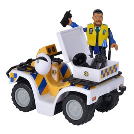 Simba 109251093002 Strażak Quad policyjny z figurką Fireman Sam Fire brigade Toy, Multi-Coloured, Od 3 LAT