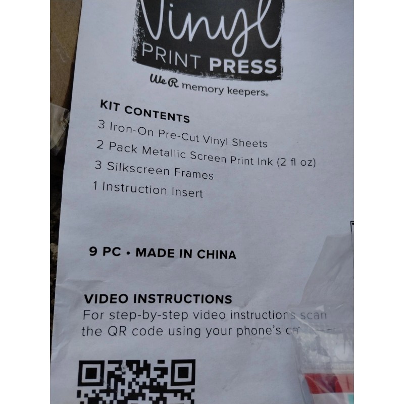 We R Memory Keepers Vinyl Print Press Kit - 4