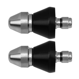 CREEXEON 2Pack Pressure Washer Sewer Jetter Nozzle,Drain Cleaning Water Jetter,5000 PSI 1/4'' Quick Connect Plug (1/4 Inch- 2Pack)