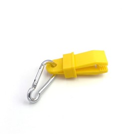 LIFE IS SIMPLE Glove Holder with Carabiner | Paramedic Equipment for Police Gloves, Fire Brigade Gloves, Security Gloves | Glove Clip for Belt or Clothing | Yellow