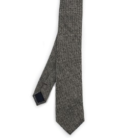 Ruth&Boaz Men's Wool Blend Skinny Necktie Tie (Tweed Black)