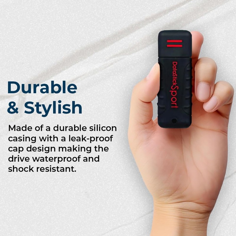 Water Resistant 8GB DataStick Sport by Centon, 5 Pack, USB