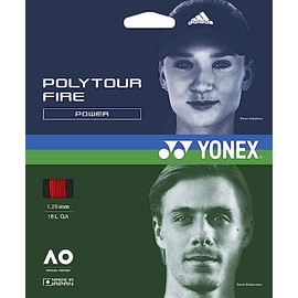 YONEX (ヨネックス) Hard Court Tennis Strings Poly Tour Force 130 (1.30mm) PTGF130 Red
