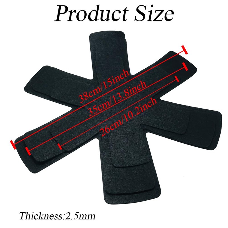 3Pcs Black Non-Woven Pot and Pan Protectors Cookware Protector Set