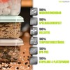 idea-station Storage Containers, 250 ml, Anthracite with Lid Stackable Food