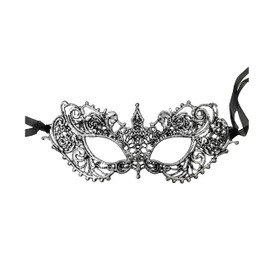 VIGUEUR Masquerade Mask - Silver Venetian Lace Mask For Women