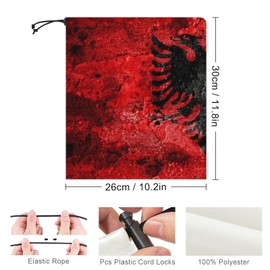 Old Grunge Albania Flag Neck Gator Warmer Windproof Face Cover Scarf Gaiter Ski Mask Balaclavas for Cold Wind Dust