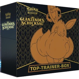 Pokémon-Sammelkartenspiel: Top-Trainer-Box Glänzendes Schicksal (10 Boosterpacks & Premium-Zubehör)