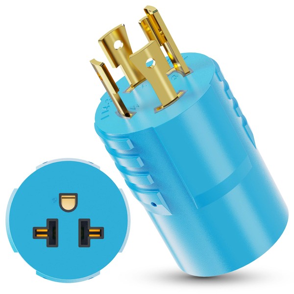 KIKIRV 30 Amp to 20 Amp 240V Generator Distribution Adapter