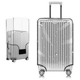 DAWNTREES Luggage Cover,28 Inch Clear PVC Suitcase Cover Protectors Luggage for Wheeled Suitcase,Travel Accessories (28Inch)