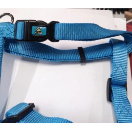 TOP PAW Adjustable Nylon Dog Harness, 3/4" x  20-30" - Berry Blue
