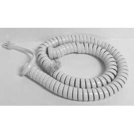 The VoIP Lounge Replacement 12 Foot White Handset Curly Cord for AT&T Phone (See Full Description Below)