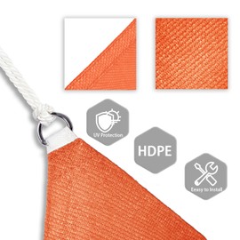 Patio Paradise 12' x 28' x 30.5' Orange Sun Shade Sail Right Triangle Shade Canopy Heavy Duty Pergolas Cover Cloth, Sunlight Block Fabric for Outdoor Backyard, Customized