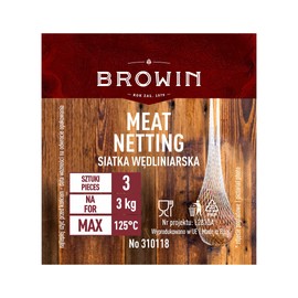 Browin 31 310118 Smoking Net for 3 kg up to 125 °C Pack of 3 for Smoking, Brothing, Drying and Ripening of Meat, Cotton