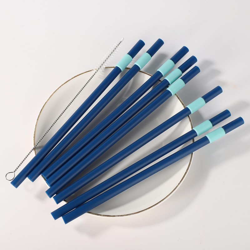 Lyreh 8pcs Straw Replacement, Hard Plastic Straight Water Bottle Straw