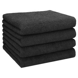 Betz Hand Towel Set of 4 Berlin Size 50 x 100 cm 100% Cotton - Good Drying Lightweight Quality - Ideal for Sports, Beach, Travel Colour Graphite Grey