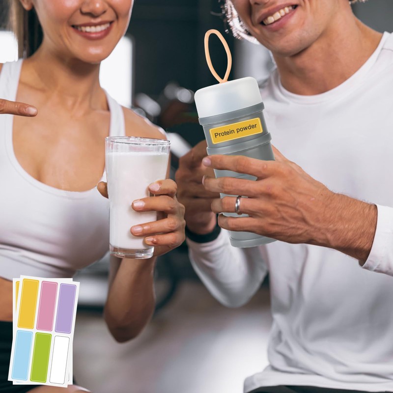 Ysglory 2 Packs Protein Powder Container 4 Stackable Formula Dispenser
