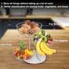 Livabber Fruit Basket Bowl with Banana Hanger, Metal Fruit Vegetable