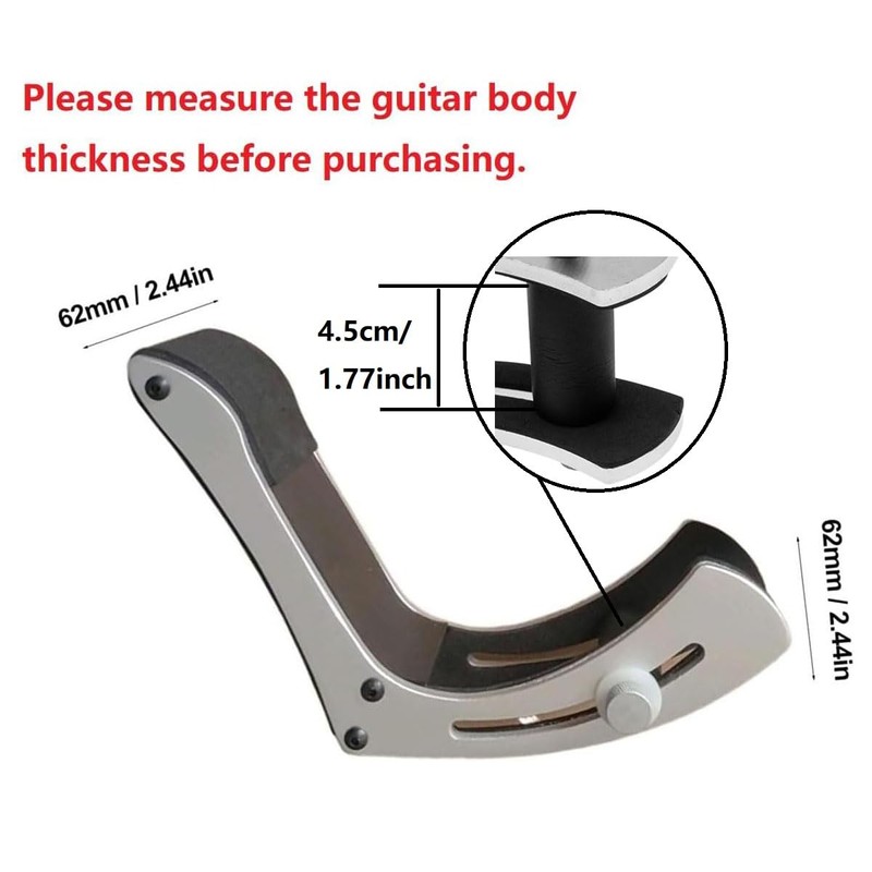 TUOREN Electric Guitar Rest Guitar Foot Stool Adjustable Professional Electric