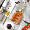TIWPAJS Glass Coffee Syrup Dispenser 10oz, Syrup Bottles with Ribbed