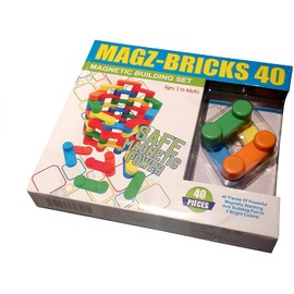 Magz-Bricks 40 Piece Magnetic Building Set, Magnetic Building Blocks