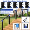 CKE 500FT 1/8" Black Stainless Steel Cable, T316 Stainless Steel