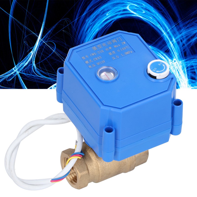 Electric Ball Valve BSP Brass Motorized Mini DN15 1/2in DC12V