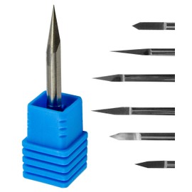 Corintian Solid carbide engraving graver, diameter 3.175-6 mm, 15°-90° angle, precision tool for metal, plastic, wood, fibreglass and PCB milling work