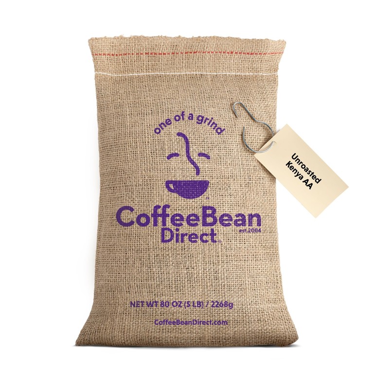 Coffee Bean Direct Unroasted Kenya AA, 5 Pound (Pack of