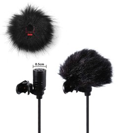 Lapel Microphone, Windscreen, 2 Pieces, Lavalier Microphone, Outdoor Pin Microphone, Windshield, Noise Reduction, 0.2 inches (0.5 cm)
