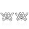 Annie Oak Womens 925 Silver Butterfly Stud Earrings