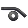 Brazo Y Chapeton Para Regadera 15cm Acero Inox Negro Rugo