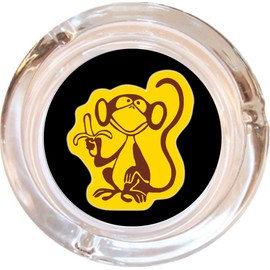 Black Ball Corp. Monkey Glass Ashtray - 4" Round