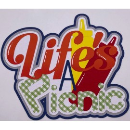 Summertime - Life's a Picnic - Paper Piecing Scrapbook Embellishment Die Cuts