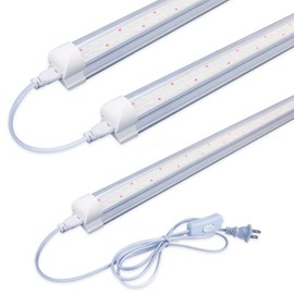 FLMTHL LED Grow Lights 2FT for Indoor Plants Full Spectrum, 20W Hanging Grow Light, Led Plant Grow Lights for Indoor Plants, Grow Lamp with Reflectors(2 Packs)