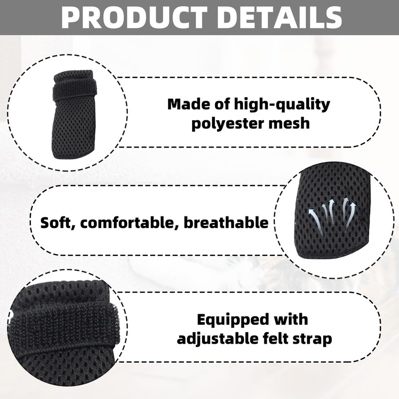4PCS Cat Claw Covers Adjustable Cat Nail Gloves Anti Scratch