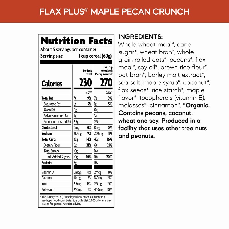 Nature's Path Organic Flax Plus Maple Pecan Crunch Cereal, 11.5