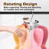 Hoodie Organizers 2-Pack, 6 Balls 360°Swivel Hoodie Hangers for Closet