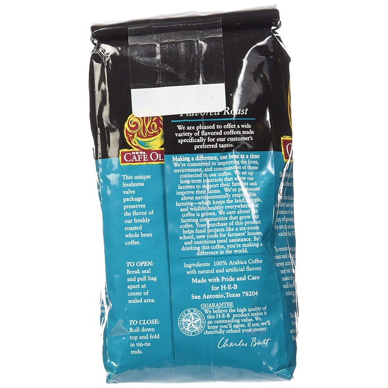 HEB Cafe Ole Whole Bean Coffee 12oz Bag (Pack of