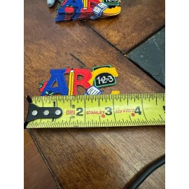 Unbranded ABC School themed Iron On Patch Applique 1.75" h x 3.5" w ~  pencil book math