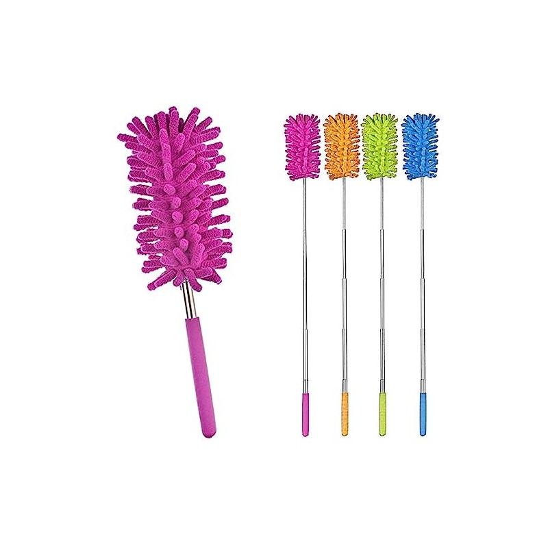 KAV 3 Pieces Extendable Multifunctional Telescopic Microfiber Cleaning Brush -