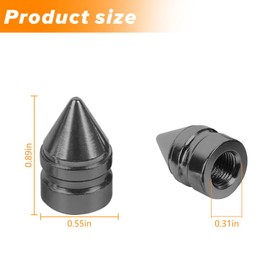 Mandark 4PCS Car Tire Valve Stem Caps, Aluminum Alloy Leakproof Vehicle Tire Valve Stem Covers, Dustproof Automotive Exterior Tire Trim Accessories, Universal for SUV, Sedan, Truck (Gray)