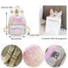Puyang Sequin Bag Unicorn Backpack Cute Shiny Love Heart School