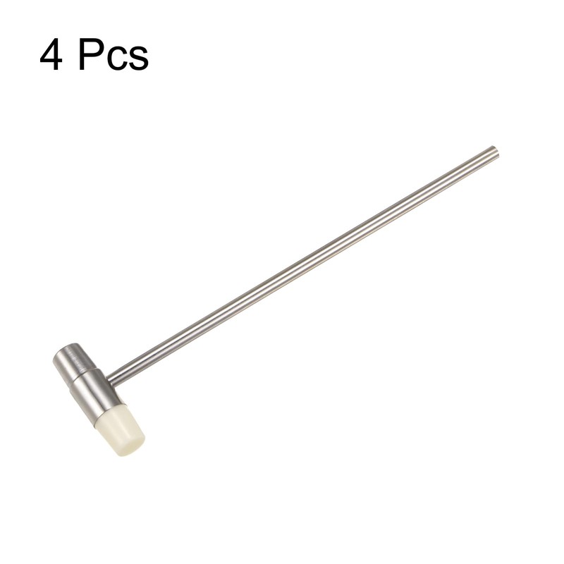 sourcing map 4pcs Double Face Small Plastic Metal Hammer 7"