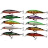10pcs/lot Hard Minnow Lure Baits 3D Fish Eyes Laser Line