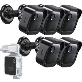 All-New Blink Outdoor 4 Camera Wall Mount, Weatherproof Protective Housing and 360° Adjustable Mount with Blink Sync Module 2 Mount for 4th 3rd Gen - Blink Camera Not Included (5 Pack, Black)