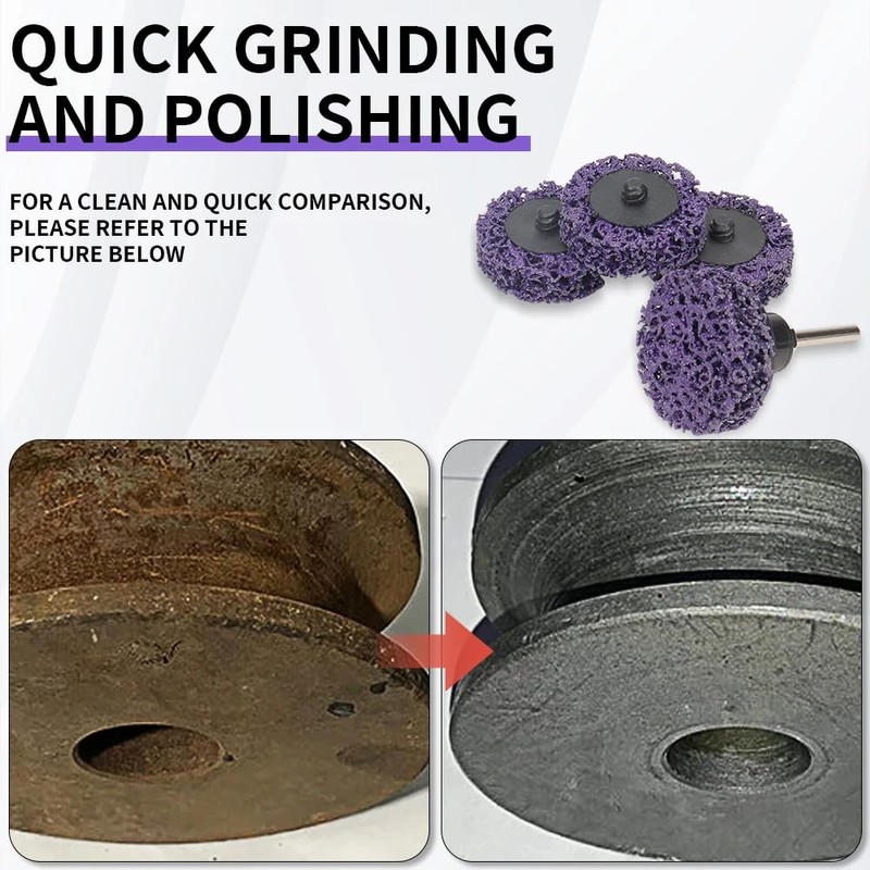 11-Pack 2-Inch Abrasive Discs for Drill - Quick Change Paint