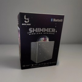 bass jaxx Shimmer Bluetooth Wireless Speaker Disco Lights New Seal Silver